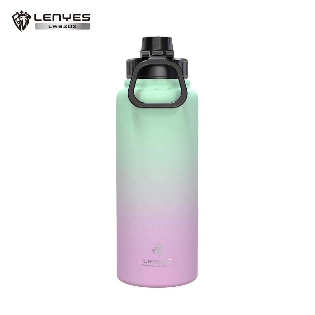 Tumbler LENYES LWB202 1 Liter Botol Air Minum Olahraga Portable Stainless Termos Tahan Panas dan Dingin Sports Bottle Water
