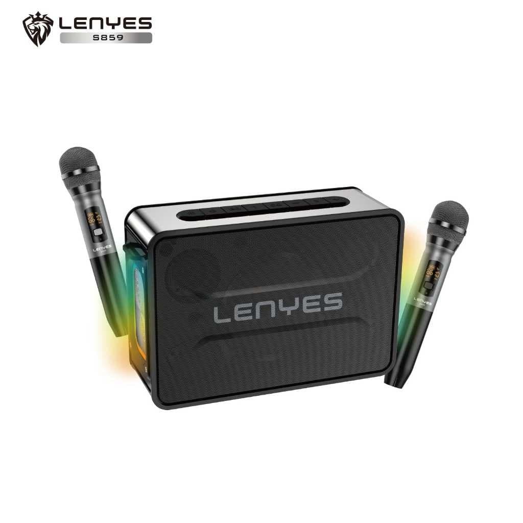 Speaker Bluetooth Karaoke + Microphone LENYES S859 200W KTV Wireless Karaoke Bluetooth 5.3 Portable RGB Light DSP High Power TWS