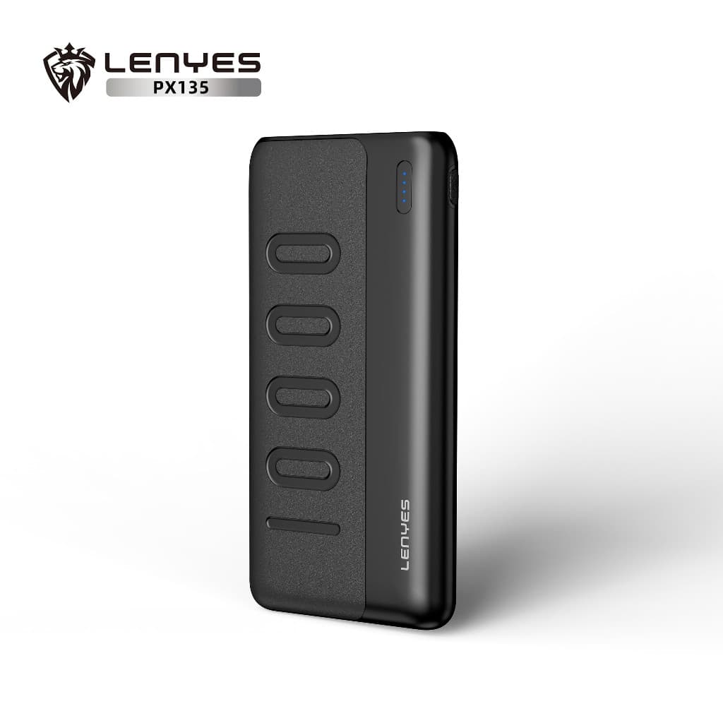 Powerbank 10000mAh LENYES PX135 Slim Portable Real Capacity LED Display Indicator Power Bank