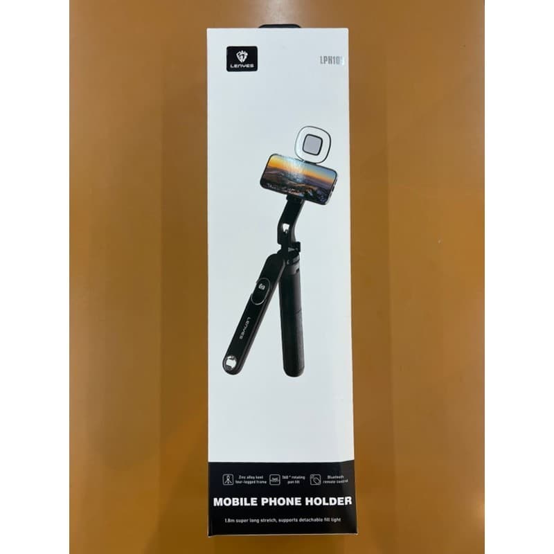 Tongsis Selfie LENYES LPH103  Stick Tripod Kamera HP With Remote Bluetooth Lampu LED Monopod Portable