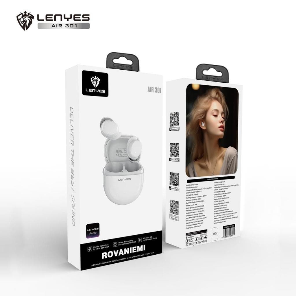 Earphone LENYES AIR 301 TWS Wireless  Bluetooth 5.3 Mini Earbuds Suitable For Sleeping Smart Touch Hifi Stereo Headset