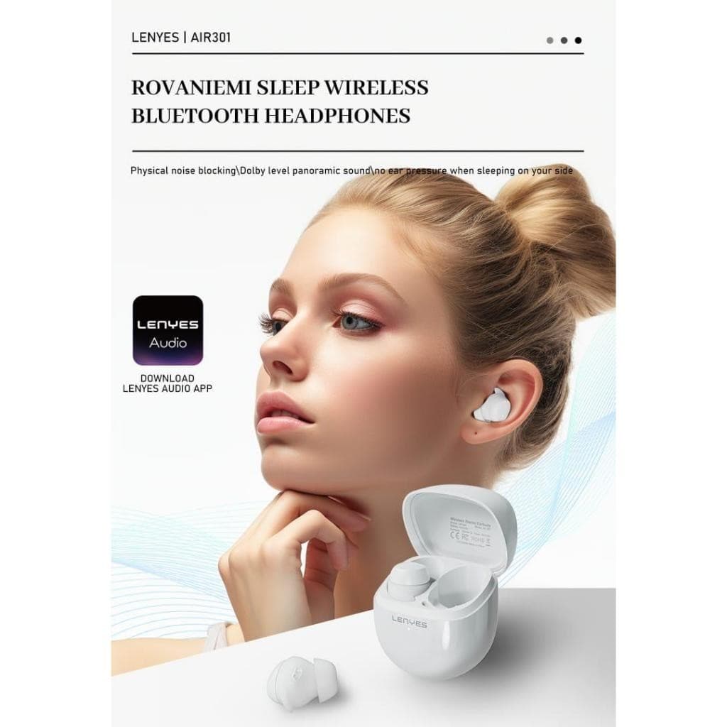 Earphone LENYES AIR 301 TWS Wireless  Bluetooth 5.3 Mini Earbuds Suitable For Sleeping Smart Touch Hifi Stereo Headset