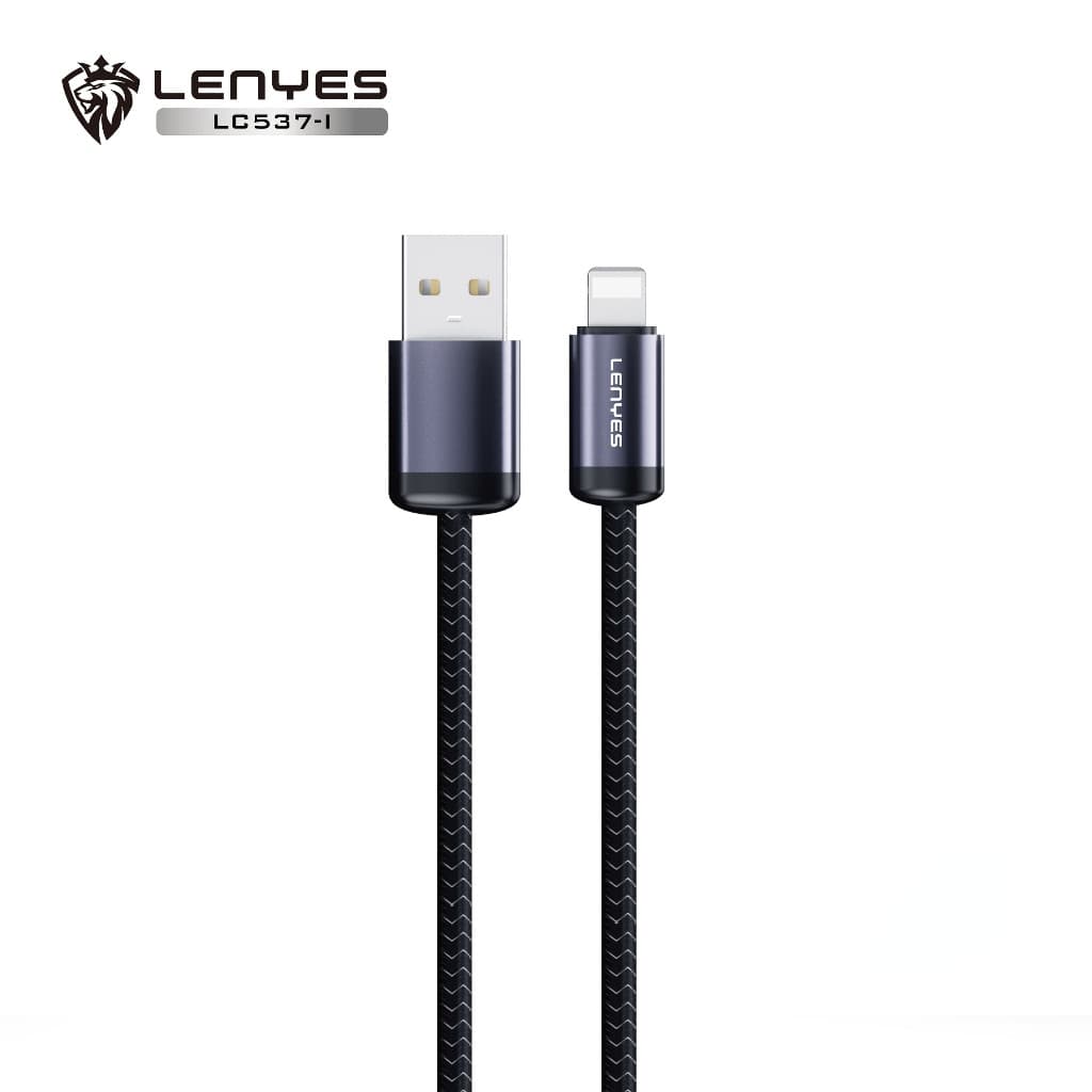 Kabel Data LENYES LC537  Fast Charging Universal Sync Data Cable Charger Braided Nylon 1 Meter