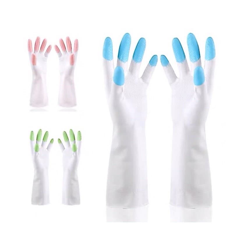 Sarung Tangan Cuci Piring Silikon Magic Rubber Gloves Cleaning Servis