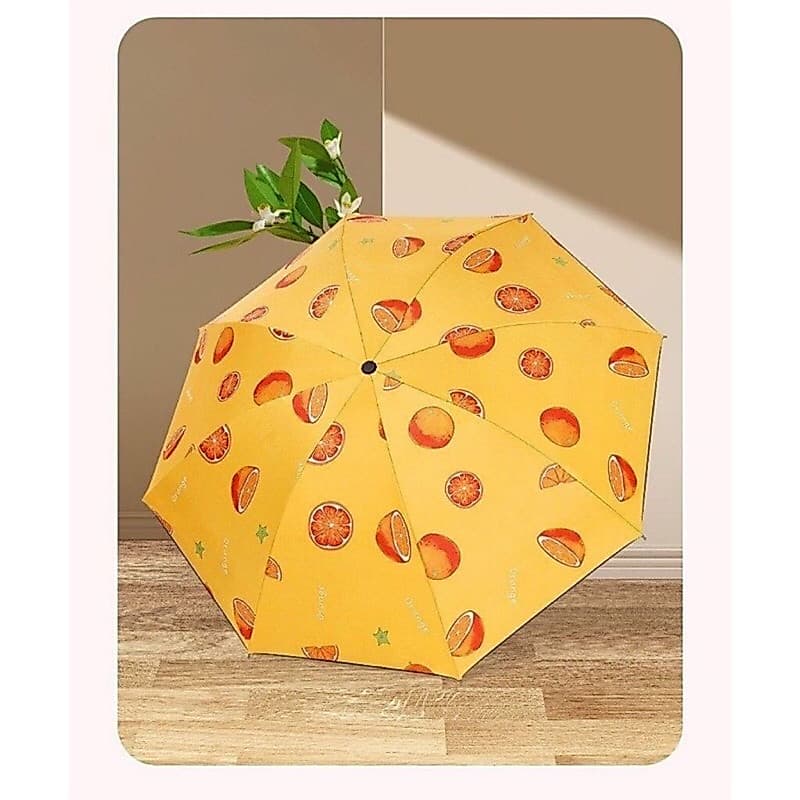 Payung Lipat Motif Buah Payung Lipat Mini Anti Sinar Uv Protection