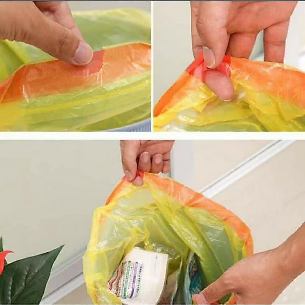 (GROSIRAN) Kantong Plastik Sampah Rol + Tali Bahan Kuat Bagus 1 Rol isi 15 pcs